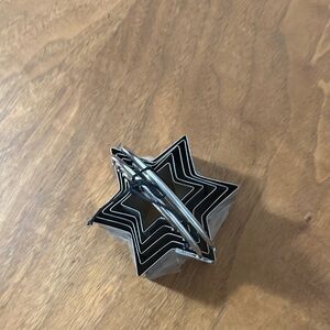 Crate&Barrel Silver and Black Star Cookie Cutters